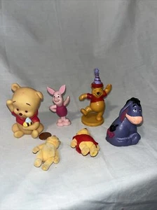 Set 6 Disney Winnie Puuh Fuzzy Belly Vintage PVC Figuren Spielzeug - Bild 1 von 3