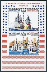 Montserrat 362a sheet,MNH.Mi Bl.11. American Bicentennial, 1976. Sea Battles. - Picture 1 of 1