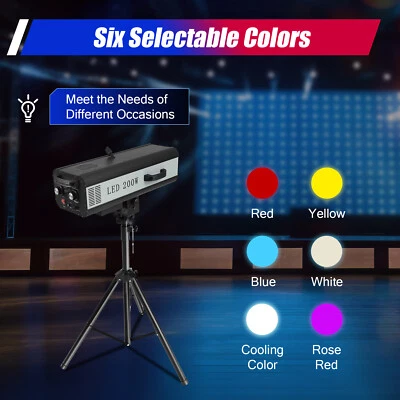 200W LED Follow Spot Light Manual Control Spotlight Stage Light Adjustable - Image 1 of 4