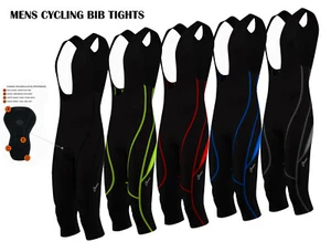 Mens Cycling 3/4 Bib Tights Coolmax Padded cycling tights Bib Shorts Bike Pants - Picture 1 of 21