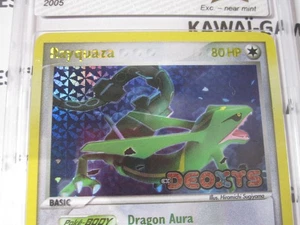POKEMON RAYQUAZA 22/107 HOLOFOIL EX DEOXYS ENGLISH PCA 8 NO Psa LOW POP - Picture 1 of 4