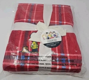 🔥Rare VTG Peanuts Berkshire VelvetSoft Throw Blanket Gorgeous HTF - Picture 1 of 3