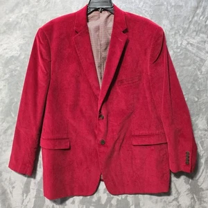 Saddlebred Corduroy Blazer Jacket Mens Red 52R Classic Preppy Academia - Bild 1 von 9