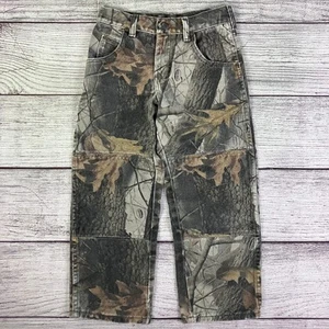 Vintage Wrangler Realtree Camouflage Double Knee Jeans size Youth 8 Boys - Picture 1 of 9