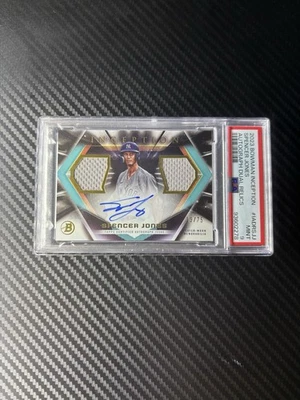 Spencer Jones 2023 Bowman Inception Dual Patch RC AUTO /75 PSA 9 Re-Slab Needed - Image 1 of 4