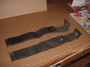 2 VG Used Convertible Top Storage Straps MGB Black Vinyl w/ snaps - Picture 1 of 6