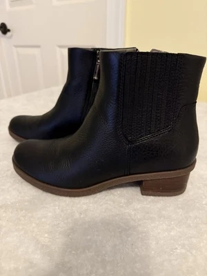 Botas Cortas Dansko Daisie Cuero Negro Impermeables Caídas Mujeres Talla 7.5 - 8 38 Foto 1 de 4