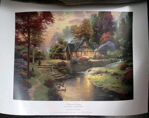 Thomas Kinkade Peaceful Cottages I: "STILLWATER COTTAGE" Signed Lithograph/COA - Picture 1 of 10