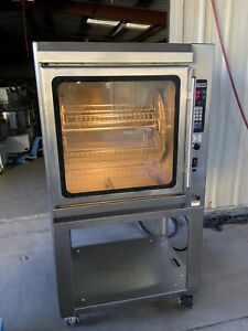 HOBART ELECTRIC OVEN CHICKEN ROTISSERIE KA7EM WITH STAND ON CASTERS 7 BASKETS