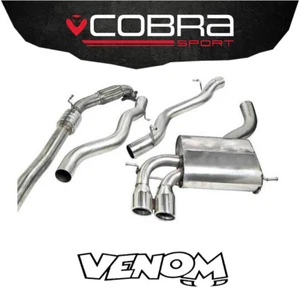 Cobra Exhaust 3" Turbo Back & Sports Cat Non-Res Audi S3 8P 3Dr 4WD 06-12 AU09b - Picture 1 of 2