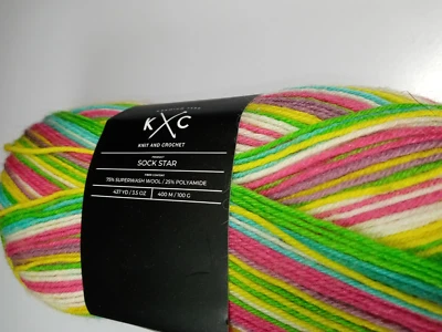 K&C Premier Yarn Sock Star-Tutti Fruity Pop-437 Yards-NEW - Image 1 of 2