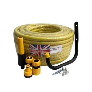 New 10 METRE PRO HOSEPIPE ANTI KINK + HOZELOCK COMPATIBLE CONNECTORS + WALL HOOK - Picture 1 of 1