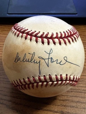 ¡BÉISBOL BLANCO FORD 12 FIRMADO AUTOGRAFIADO OAL!  Yankees!  HOF!! Foto 1 de 2