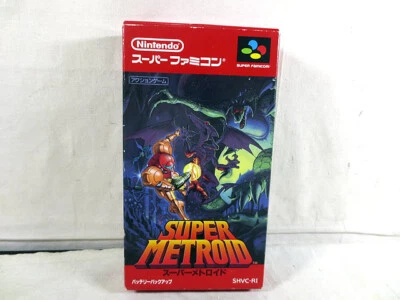 Super Metroid Super Famicom SFC Japanese Nintendo SNES w/ Box Manual - Image 1 of 2