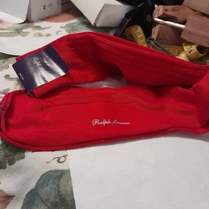 Ralph Lauren Purple Label rote Baumwollsocken Made in Italy große Größe - Bild 1 von 2