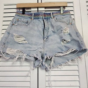 Garage Denim Festival High Rise Pride Collection Jean Shorts Juniors Size 9 - Picture 1 of 9