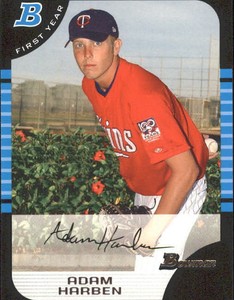 2005 Bowman #222 Adam Harben FY RC