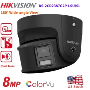 Hikvision DS-2CD2387G2P-LSU/SL 4K 8MP ColorVu Panoramic Camera In Mic US Stock - Picture 1 of 18