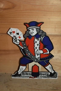 Altes Reklameschild DDR,Altenburger Skatkarten,Spieler,Kartenspiel,Thüringen - Bild 1 von 2