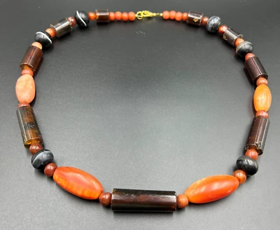 Himalaya Nepalí India Tibetano Pema Raka Cornalina Ágata Piedra Cuentas Ámbar Foto 1 de 4