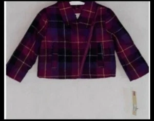 Cherokee Baby Toddler Girls 18 Months Plaid Coat Jacket Thinsulate Lining NWT - Picture 1 of 5