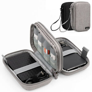 Portable Hard Drives Cables Storage Bag Digital Cord Adapter Accessories Case