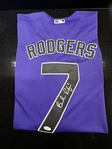Brendan Rodgers Colorado Rockies Nike Authentic Signed Baseball Jersey JSA COA - Picture 1 of 5