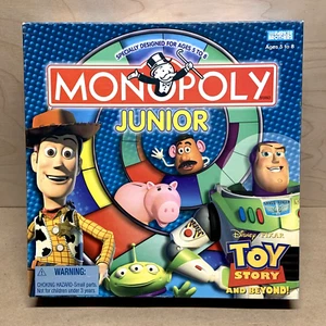 Monopoly Junior Disney Pixar Toy Story and Beyond! Game 2002 COMPLETE ~ Read SEE - Picture 1 of 12