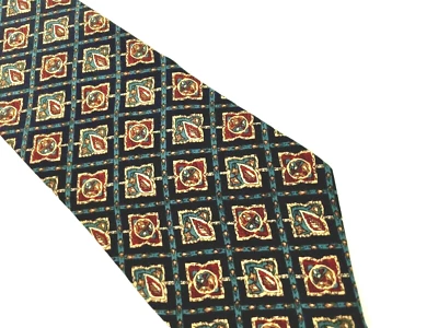 Corbata Ralph Lauren Chaps Para Hombre Hermosa Multicolor Geométrica Seda 57" x 4" Foto 1 de 4