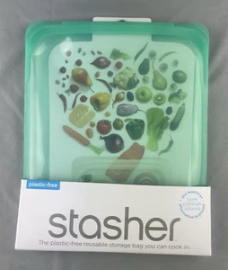 Bolsa de alimentos de silicona reutilizable Stasher de 1/2 galón para cocinar congelar sin plástico - Imagen 1 de 4