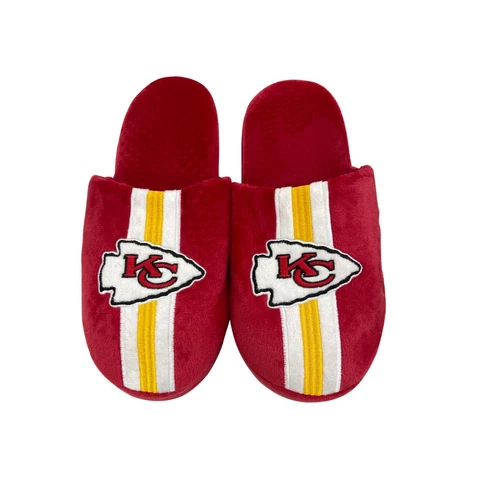 Kansas City Chiefs NFL Men's Team Stripe Slipper, 4 Sizes Available, FREE SHIP Cover