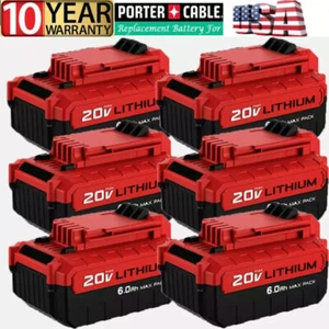 1-10PC 20V 6.0Ah Lithium-ion Battery for Porter Cable MAX PCC685L PCC680L NEW - Picture 1 of 16