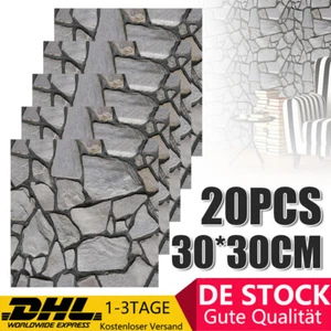 20 Stück 3d Wandverkleidung Steinoptik Wandpaneele Steinpaneele Tapete 30*30cm - Bild 1 von 24