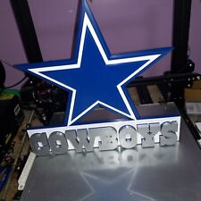 Dallas Cowboys 3D Logo Sign/stand or wall mount 3D Print Man Cave NFL 8-Inch Dia