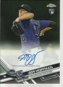 Autógrafo de novato Topps Chrome Jeff Hoffman RA-JH 2017 automático radiocontrol Colorado Rockies - Imagen 1 de 1