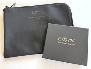 Regent Seven Seas Cruise Cruises Documents Zipper Tablet Bag Case + Luggage Tags - Picture 1 of 4