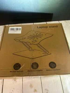 Adjustable Laptop Stand with Cooling Fan, Aluminium Alloy Multi-Angle Computer H - Picture 1 of 3