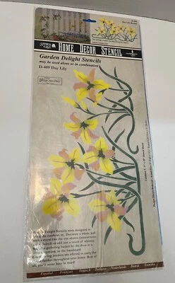 Stencil Ease 18'" x 9" Garden Delight Stencils D-409 Day Lily New - Image 1 of 3