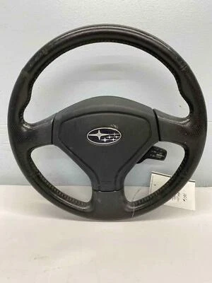 Steering Wheel SUBARU FORESTER 06 07 08 black leather few marks w/AB - Image 1 of 4