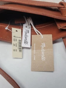 Madewell Sherpa & Brown Leather Knot Crossbody Bag NWT - Picture 1 of 14