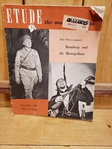 Etude: The Music Magazine, September 1949 Ezio Pinza Broadway & the Metropolitan