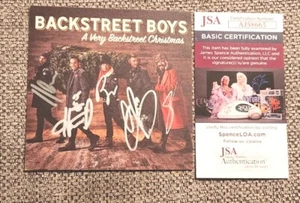 BACKSTREET BOYS FIRMADO MUY BACKSTREET NAVIDAD NICK AJ BANDA COMPLETA JSA AUTO - Imagen 1 de 3