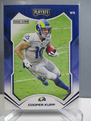 2021 Panini Playoff Goal Line #183 Cooper Kupp LA Rams Blue Foil Parallel - Image 1 of 2