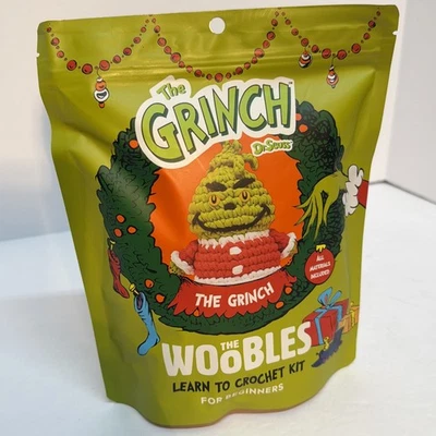 Dr. Seuss THE GRINCH X Woobles Aprende a Ganchillo Kit Para Principiantes NAVIDAD Nuevo Foto 1 de 4