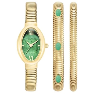 Juego de reloj pulsera Anne Klein New York para mujer malaquita verde 12/7752MAST - Imagen 1 de 1