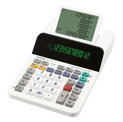 Sharp EL-1501 Display Desktop Calculator (Paper& Ink-Free, 12-Digit and 5-Line L - Image 1 of 2