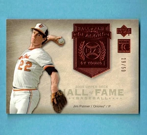 Salón de la Fama Jim Palmer 2005 Upper Deck #HFS-JP1 #d/50 B937 - Imagen 1 de 2