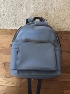 Michael Kors Mens Cooper Perforated Leather Backpack Baltic Blue - Picture 1 of 12