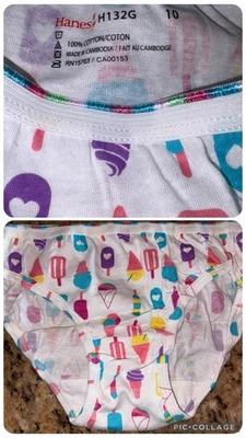 Bragas bragas ropa interior Hanes vintage talla 10 bikini piruleta corazón algodón Foto 1 de 3