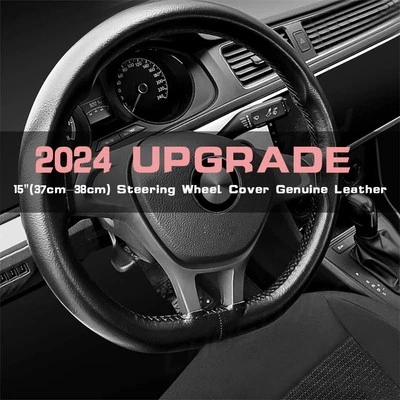 Nueva cubierta de volante automático de coche de 15\" de diámetro para MITSUBISHI 2024 de cuero sintético Foto 1 de 4